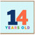 14th Birthday Card, 14 Years Old Card