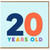 20th Birthday Card, Colourful Years Old Age 20 Card