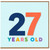 27th Birthday Card, 27 Years Old Birthday Card