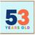 53rd Birthday Card, 53 Years Old Colourful Birthday Card