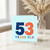 53rd Birthday Card, 53 Years Old Colourful Birthday Card