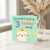 Granddaughter 3rd Birthday Card - Cute Cat with Crown and Stars - Hip Hip Hooray - For Granddaughter Turning 3