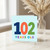 102nd Birthday Card, Colourful 102 Years Old Age Card