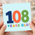 108th Birthday Card, 108 Years Old Birthday Card