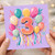 3rd Birthday Card, Colourful Balloon Number 3 Card