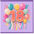 18th Birthday Card, Colourful Balloons and Confetti Design