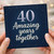 40th Anniversary Card - 40 Amazing Years Together - Elegant Starry Night Design - Romantic Greeting Card for Couple, Husband and Wife, Parents