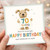 70th Birthday Card, Cute Knitted Dog with ‘70 Today’ Sign, Happy Birthday and Celebrate in Style, Greeting Card for Adults