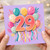 29th Birthday Card, Colourful Balloons and Confetti Design