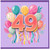 49th Birthday Card, Colourful Balloon and Ribbon Design
