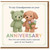 Grandparents Anniversary Card - Cute Bear and Dog with Flowers - To My Grandparents on Your Anniversary - Heartfelt Family Message