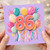86th Birthday Card, Colourful Balloons and Confetti Design