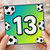 13th Birthday Card, Soccer Football Card