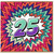 25th Birthday Card, Colourful Comic Burst Design