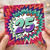 25th Birthday Card, Colourful Comic Burst Design