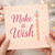 Make a Wish Birthday Card - Cute Candle and Confetti Design - Blank Inside - Colourful Pastel Greeting Card for Anyone