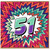 51st Birthday Card, Bold Comic Burst Number 51 Card