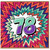 78th Birthday Card, Bold Colourful Starburst Design