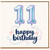 11th Birthday Card, Two Number 1 Balloons Happy Birthday Card