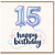 15th Birthday Card, Happy Birthday Balloon Design