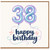 38th Birthday Card, Happy Birthday Balloon Design