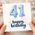 41st Birthday Card, Happy 41st Birthday Balloon Design Card