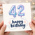 42nd Birthday Card, Happy Birthday Balloon Design