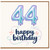 44th Birthday Card, 44 Happy Birthday Balloon Design