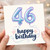 46th Birthday Card, Happy 46th Birthday Balloon Design