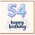54th Birthday Card, Happy Birthday Card