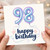 98th Birthday Card, Happy Birthday Balloon Design