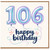 106th Birthday Card, Happy 106th Birthday Balloon Design Card