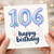 106th Birthday Card, Happy 106th Birthday Balloon Design Card