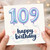 109th Birthday Card, Happy Birthday Balloon Design