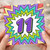 11th Birthday Card, Colourful Comic Style Number 11 Card