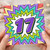 17th Birthday Card, Colourful Graffiti Number 17 Card