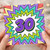 30th Birthday Card, Colourful Retro Starburst Design