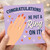 Congratulations He Put a Ring On It Engagement Card - Funny Congratulations Card for Her - Hand with Ring and Hearts Design