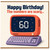 60th Birthday Card, Happy Birthday Retro Computer Joke Card