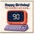 90th Birthday Card, Happy Birthday Retro Computer Card
