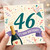 46th Birthday Card, Bold Festive Champagne Celebration Design