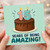 15th Birthday Card, Years of Being Amazing Cake Design