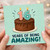 16th Birthday Card, Years of Being Amazing Cake Design