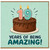 19th Birthday Card, Years of Being Amazing Cake Design