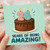26th Birthday Card, Years of Being Amazing Cake Design