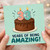 33rd Birthday Card, Years of Being Amazing Cake Design