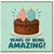 49th Birthday Card, Years of Being Amazing Cake Design