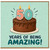 50th Birthday Card, Years of Being Amazing Cake Design