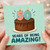 50th Birthday Card, Years of Being Amazing Cake Design