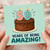 59th Birthday Card, Years of Being Amazing Cake Design